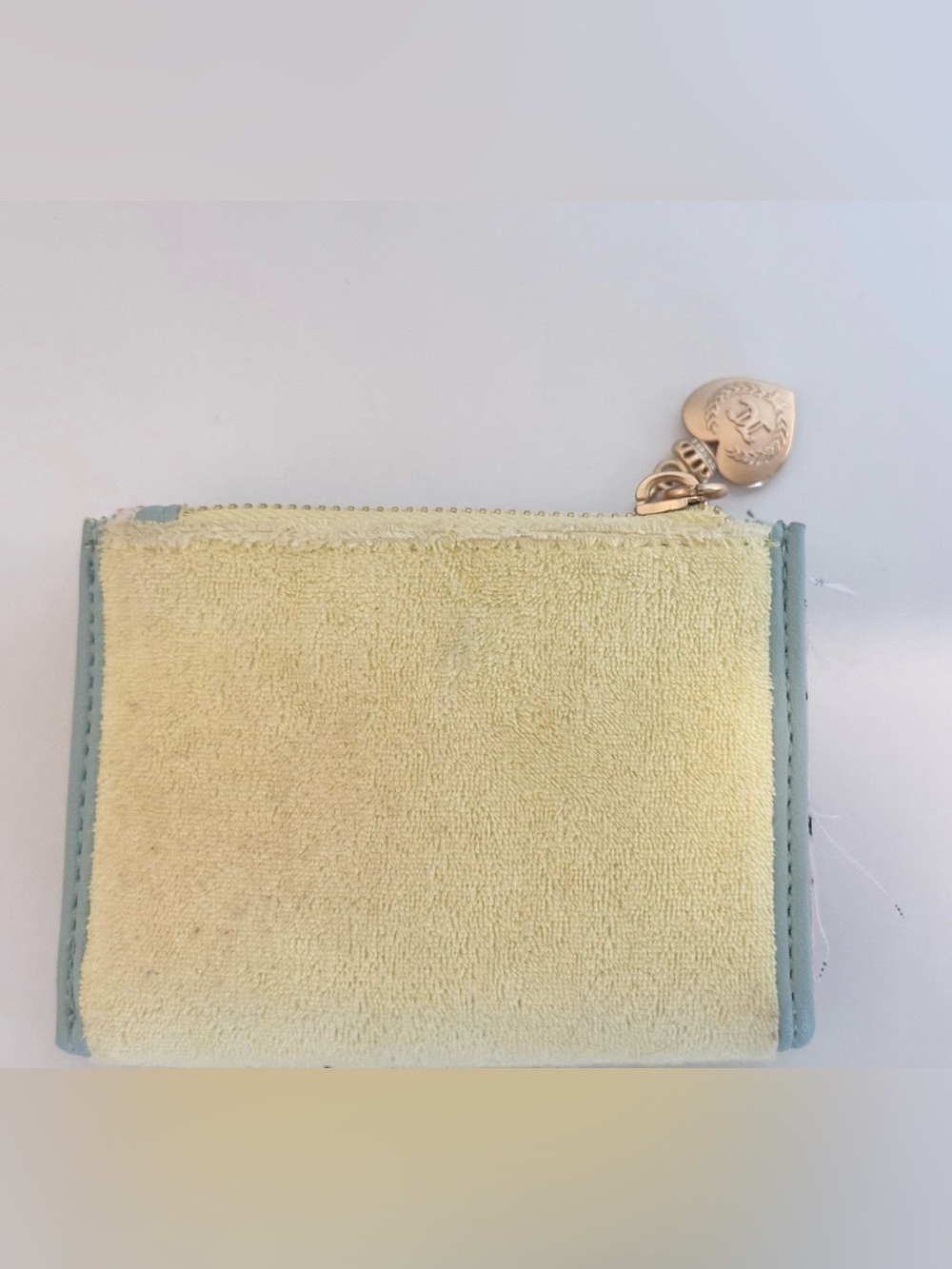 Juicy couture yellow pink and blue bifold wallet with zipper - Picture 3 of 3